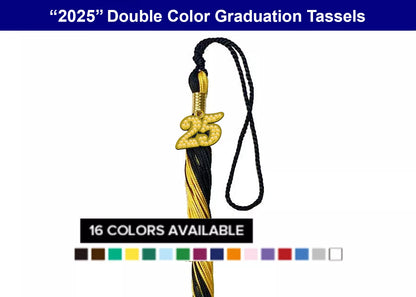 Double Color Graduation Tassel - 2 Colored High School & College Tassel