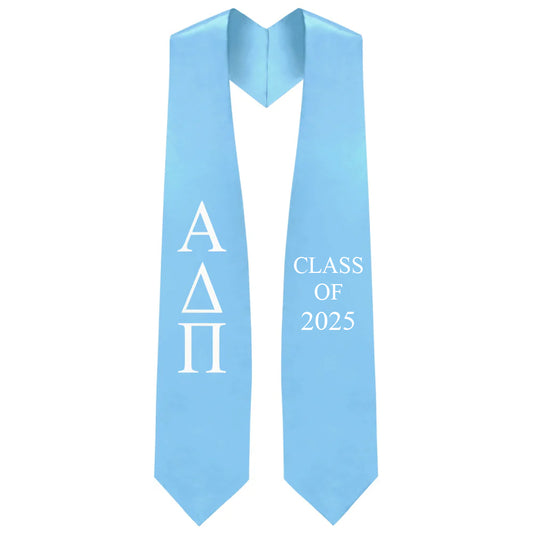 Alpha Delta Pi Greek Lettered Stole w/ Year