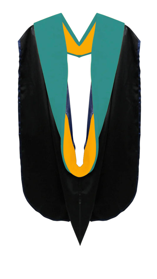 Doctoral Hoods on Clearance (FINAL SALE) - Peacock Blue Velvet