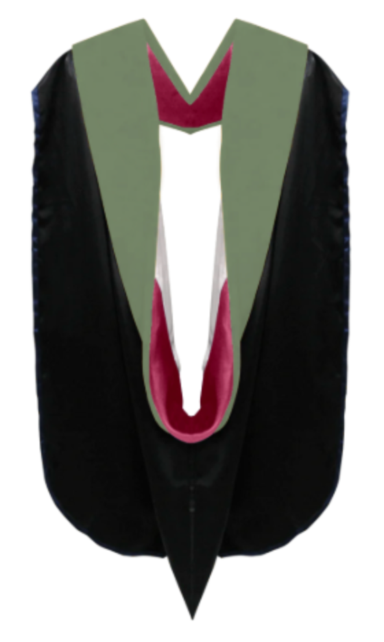 Doctoral Hoods on Clearance (FINAL SALE) - Sage Green Velvet