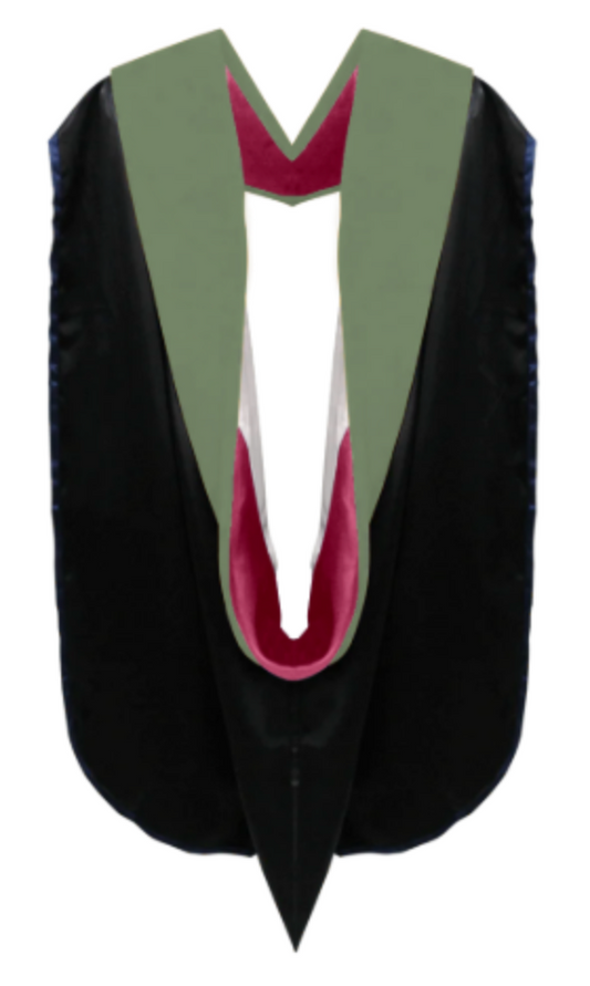 Doctoral Hoods on Clearance (FINAL SALE) - Sage Green Velvet