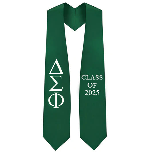 Delta Sigma Phi Greek Lettered Stole with Year