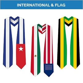 International Flag Graduation Stole