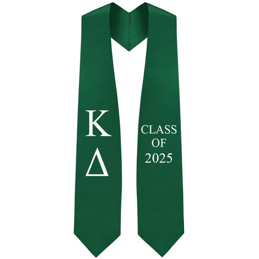 Kappa Delta Greek Lettered Stole w/ Year