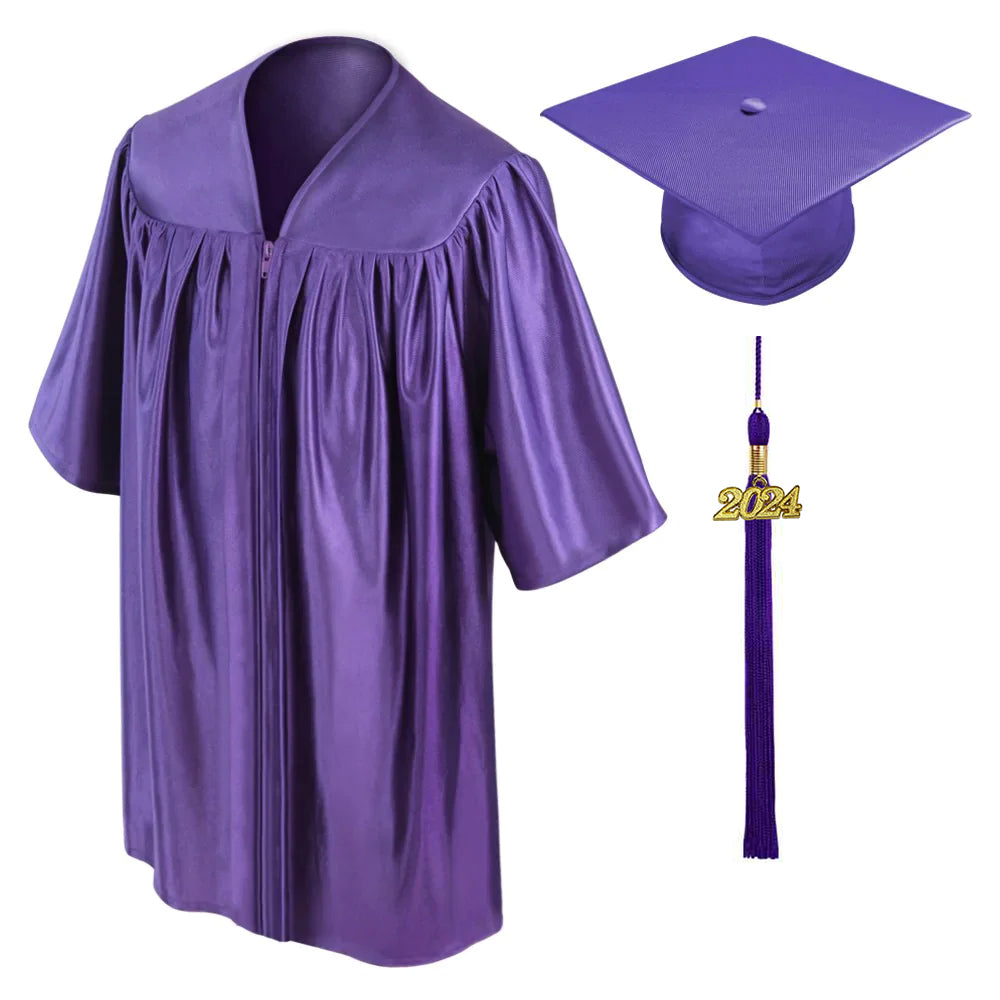 Child Purple Graduation Cap & Gown - Preschool & Kindergarten ...