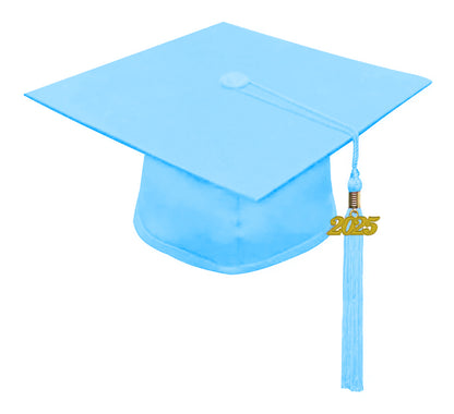 Child Matte Light Blue Cap & Tassel - Preschool Graduation - Graduation Cap and Gown