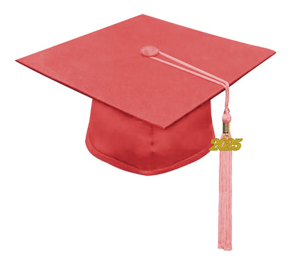 Child Matte Pink Cap & Tassel - Preschool Graduation - Graduation Cap and Gown