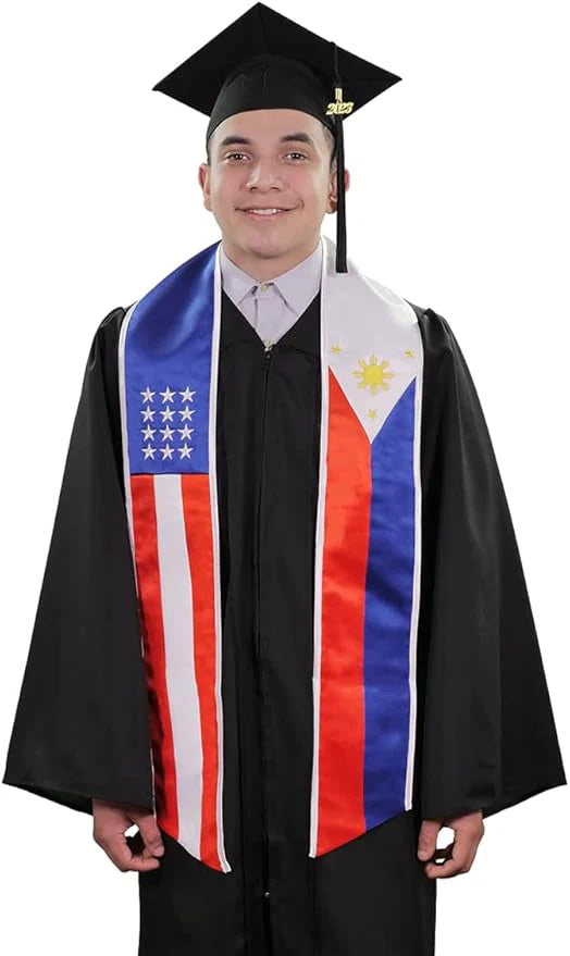 International Flag Graduation Stole