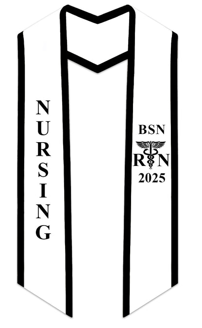 2025 BSN Nursing Graduation Stole with Trim