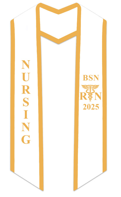 2025 BSN Nursing Graduation Stole with Trim