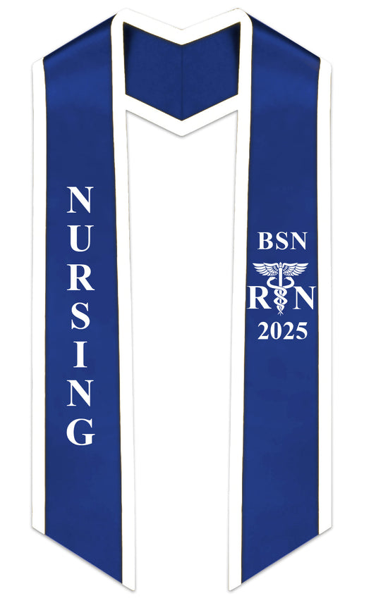 2025 BSN Nursing Graduation Stole with Trim