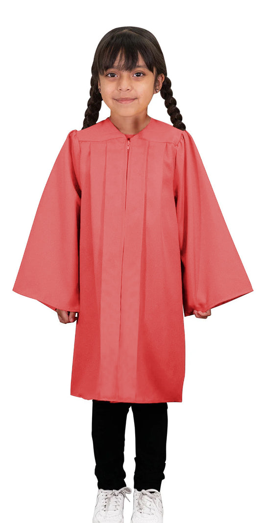 Child Matte Pink Graduation Gown - Preschool & Kindergarten Gowns - Graduation Cap and Gown