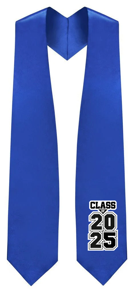 Royal Blue "Class of 2024/2025" Graduation Stole