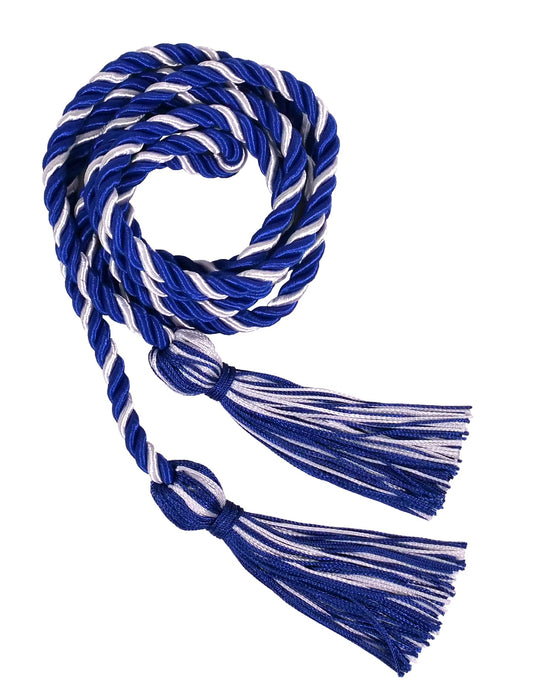 Royal Blue and White Two Color Graduation Honor Cord