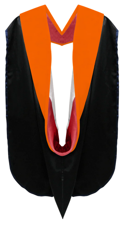 Doctoral Hoods on Clearance (FINAL SALE) - Orange Velvet