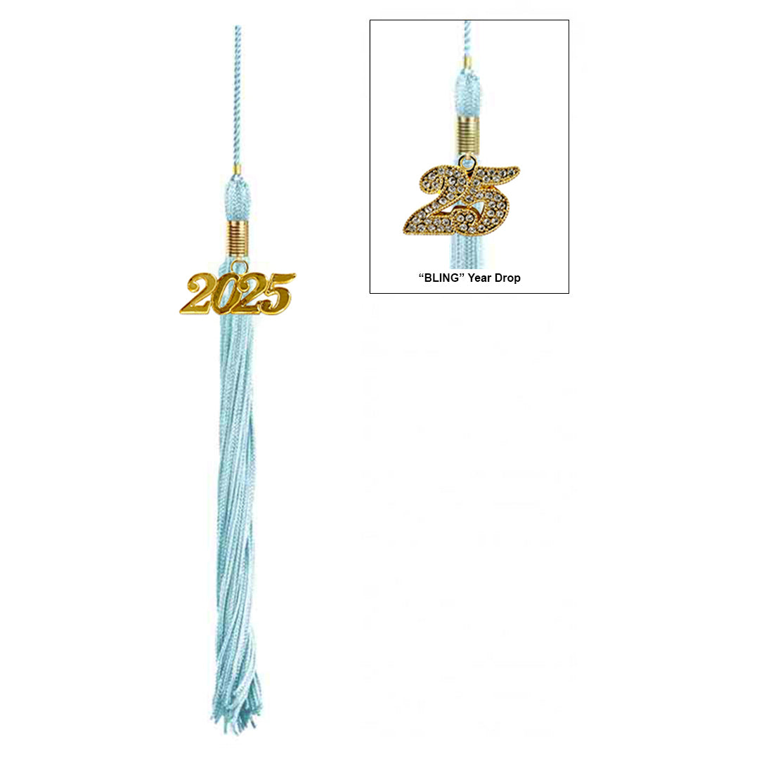 Child Shiny Light Blue Cap & Tassel - Preschool & Kindergarten Graduation