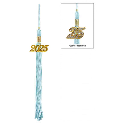 Child Shiny Light Blue Cap & Tassel - Preschool & Kindergarten Graduation