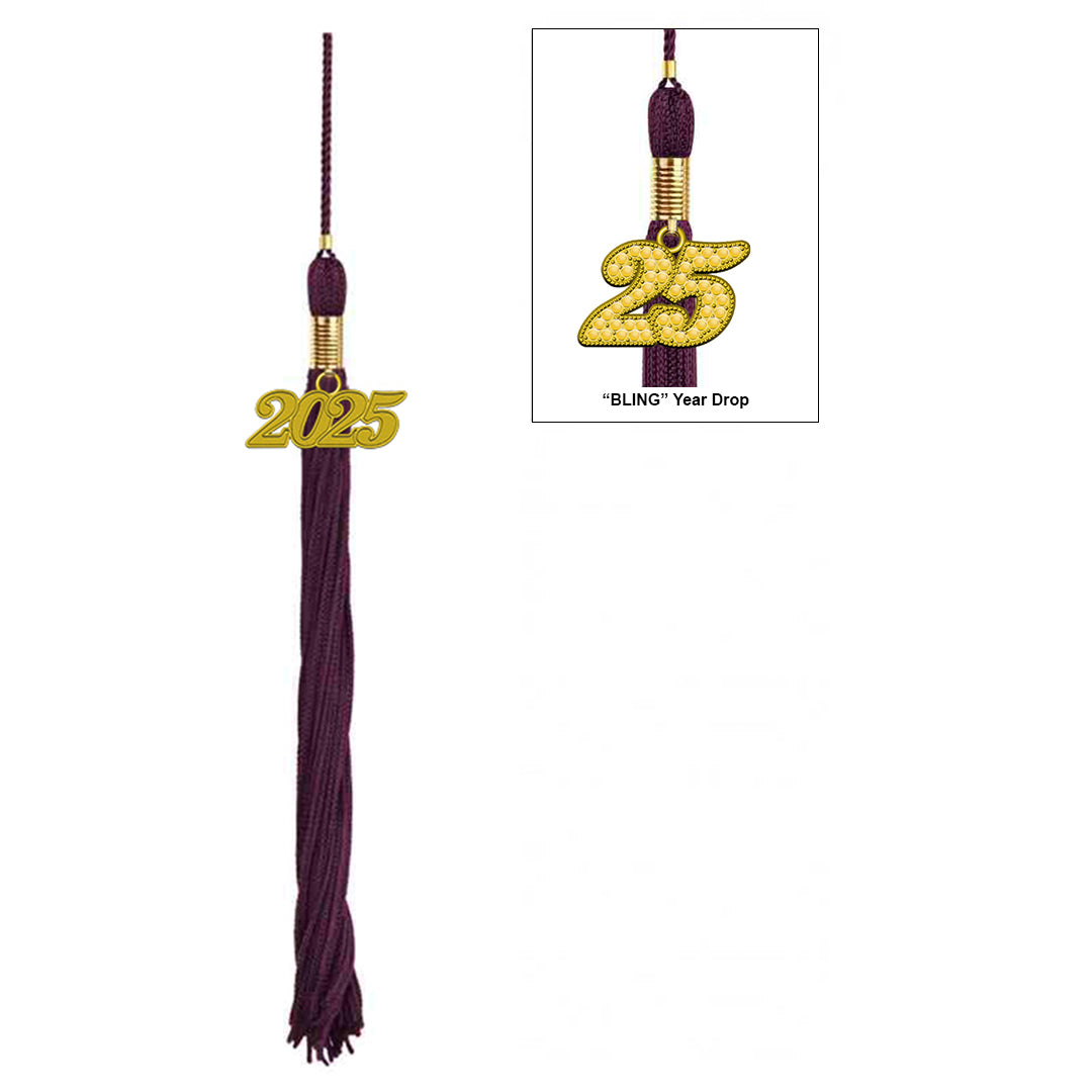 Shiny Maroon High School Cap & Tassel - Graduation Caps