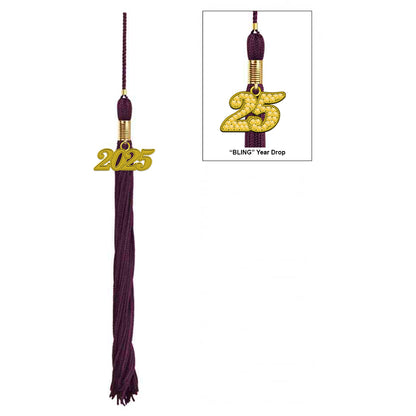 Shiny Maroon High School Cap & Tassel - Graduation Caps