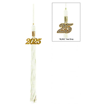 Child Shiny White Cap & Tassel - Preschool & Kindergarten Graduation