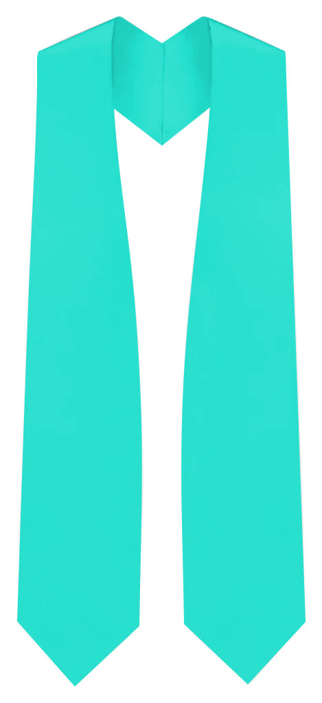 Turquoise Graduation Stole - Turquoise College & High School Stoles