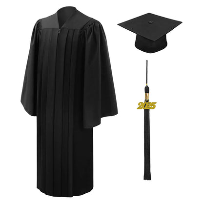 Deluxe Black Bachelors Graduation Cap & Gown - Faith University