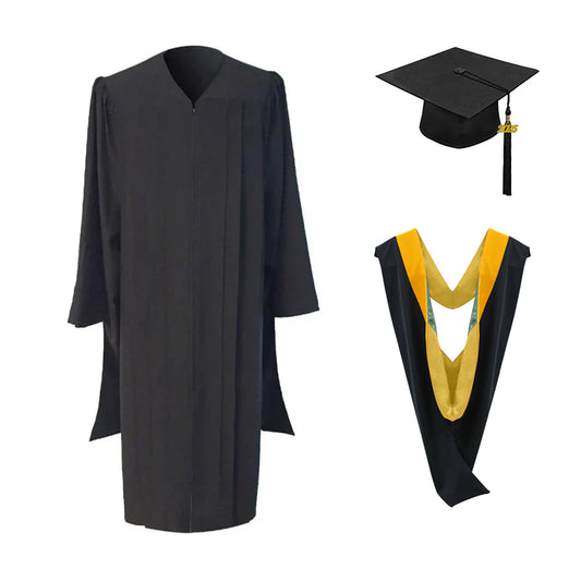 Masters Cap, Gown & Hood Package for Cal State Sacramento Graduation - Graduation Cap and Gown