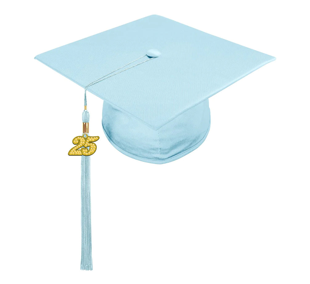 Child Shiny Light Blue Graduation Cap & Gown - Preschool & Kindergarten