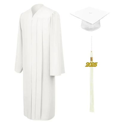 Matte White Bachelors Cap & Gown - College & University