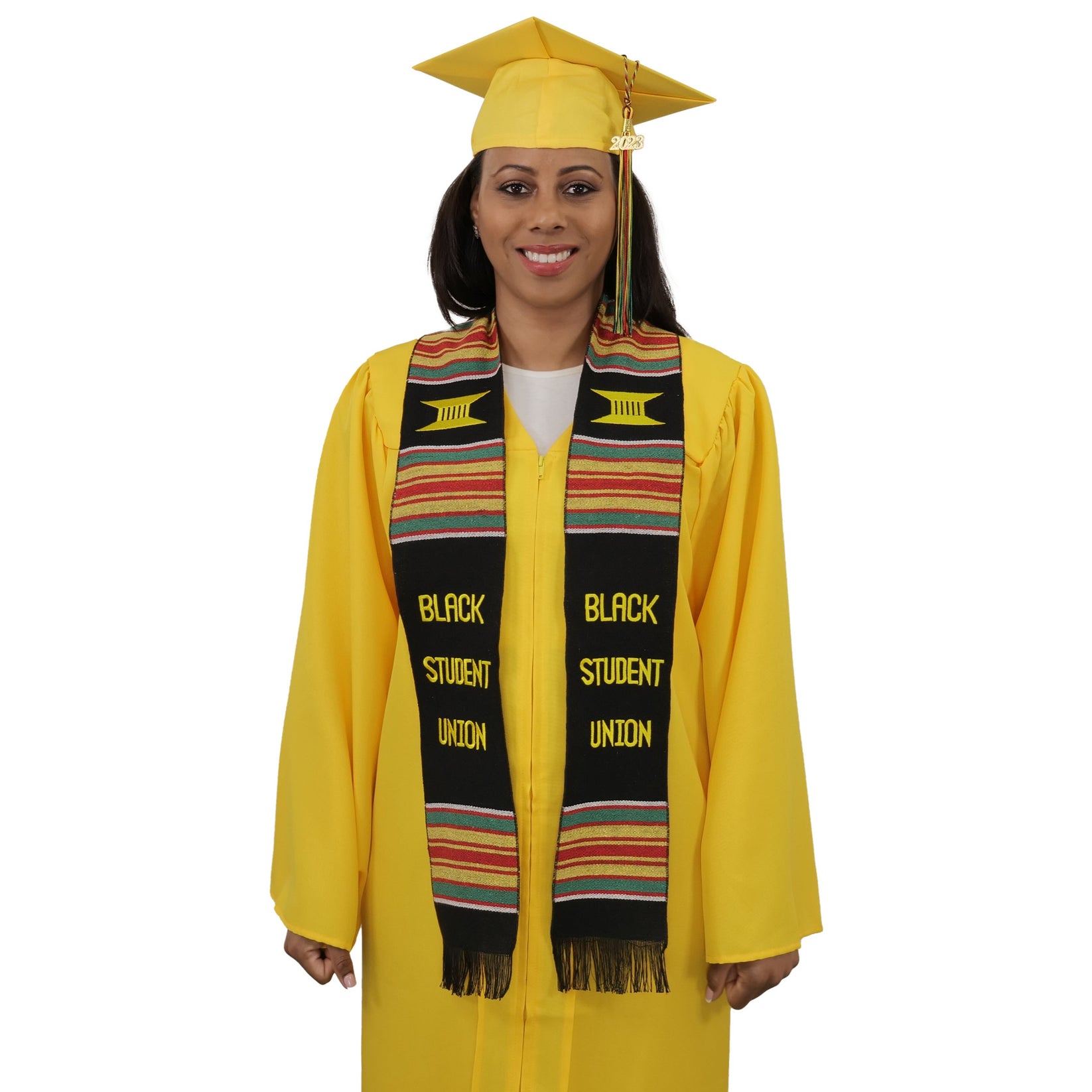 Black Student Union Graduation Kente Stole, Handwoven Kente Sash Cloth ...