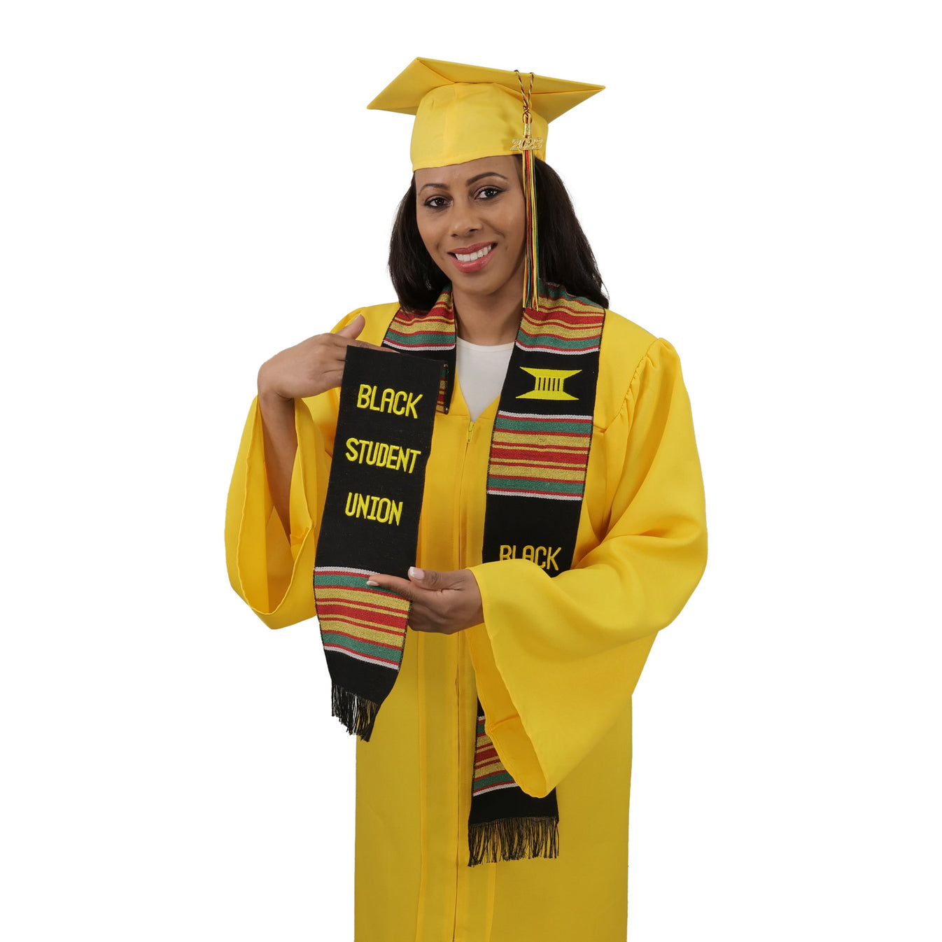 Black Student Union Graduation Kente Stole, Handwoven Kente Sash Cloth ...