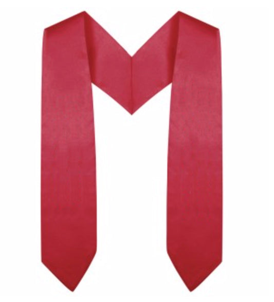 Red Graduation Stole - Red College & High School Stoles – Graduation Cap and Gown