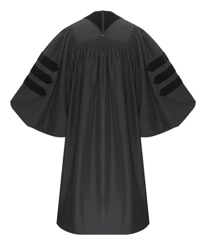Deluxe Doctoral Graduation Gown - Academic Regalia - Graduation Cap and Gown