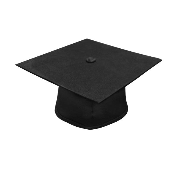 Graduation Mortarboard - Master's Fitted Black Cap Hat - Academic Gown  Accessory