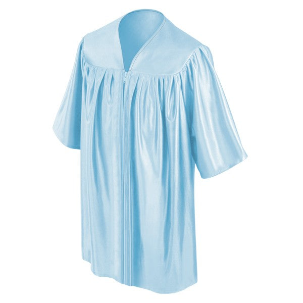 Child Shiny Light Blue Graduation Gown - Preschool & Kindergarten Gown ...